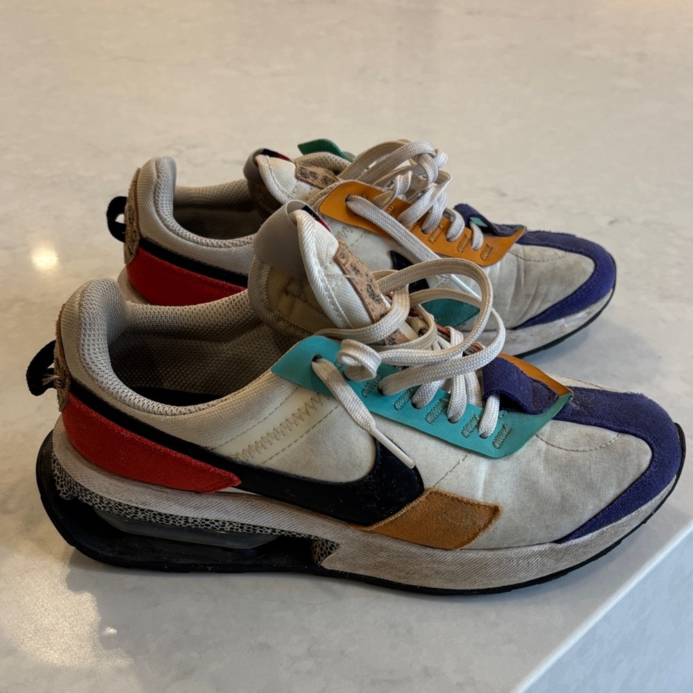 Nike White and Orange Sneakers